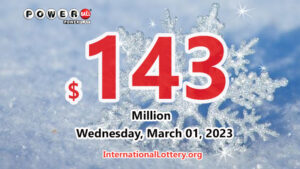 Powerball 头奖在 2023 年 3 月 2 日的开奖中上升至 1.43 亿美元。